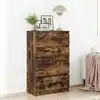 Image de Buffet Chêne Fumé 60x35x98,5 Cm Bois D'ingénierie Vidaxl