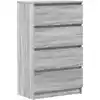 Image de Buffet Sonoma Gris 60x35x98,5 Cm Bois D'ingénierie Vidaxl