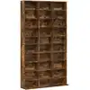 Image de Armoire À Cd Chêne Fumé 102x23x177,5 Cm Bois D'ingénierie Vidaxl