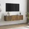 Image de Armoire Murale Tv Chêne Fumé 120x30x30 Cm Bois D'ingénierie Vidaxl