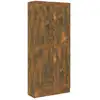 Image de Armoire À Livres Chêne Fumé 82,5x30,5x185,5cm Bois D'ingénierie Vidaxl