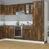 Image de Vitrine Suspendue "lyon" Chêne Fumé 60 X 31 X 60 Cm Bois D'ingénierie Vidaxl