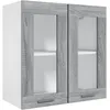 Image de Vitrine Suspendue "lyon" Gris Sonoma 60 X 31 X 60 Cm Bois D'ingénierie Vidaxl