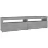 Image de Vidaxl meubles tv avec lumières led 2 pcs sonoma gris 75x35x40 cm