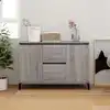 Image de Buffet Sonoma Gris 102x35x70 Cm Bois D'ingénierie Vidaxl