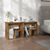Image de vidaXL Tables de chevet 2 pcs Chêne fumé 40x30x40 cm Bois dingénierie 815178