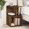 Image de vidaXL Table de chevet Chêne fumé 35x35x55 cm Bois dingénierie 815183