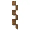 Image de Vidaxl étagère d'angle murale chêne fumé 20x20x127,5cm bois ingénierie