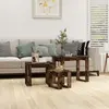 Image de Tables Gigognes 3 Pcs Chêne Fumé Bois D'ingénierie Vidaxl
