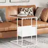 Image de Table D'appoint Blanc 55x36x59,5 Cm Bois D'ingénierie Vidaxl
