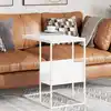 Image de Table D'appoint Blanc 55x36x59,5 Cm Bois D'ingénierie Vidaxl