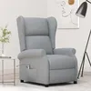 Image de Fauteuil Inclinable Électrique À Oreilles Gris Clair Tissu Vidaxl