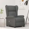 Image de Fauteuil Inclinable Électrique À Oreilles Gris Foncé Tissu Vidaxl