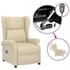 Image de Fauteuil Inclinable Électrique À Oreilles Crème Tissu Vidaxl