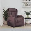 Image de Fauteuil Inclinable Électrique Marron Foncé Tissu Vidaxl