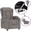 Image de Fauteuil Inclinable Électrique Taupe Tissu Vidaxl