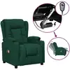 Image de Fauteuil Électrique De Massage Vert Foncé Tissu Vidaxl