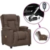Image de Fauteuil Électrique De Massage Taupe Tissu Vidaxl