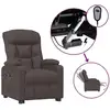 Image de Fauteuil Inclinable Électrique Marron Foncé Tissu Vidaxl