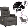 Image de Fauteuil Électrique De Massage Gris Foncé Tissu Vidaxl