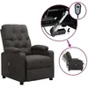 Image de Fauteuil Inclinable Électrique Gris Foncé Tissu Vidaxl