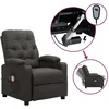 Image de Fauteuil Électrique De Massage Gris Foncé Tissu Vidaxl