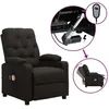 Image de Fauteuil Électrique De Massage Noir Tissu Vidaxl