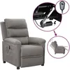 Image de Fauteuil Inclinable Électrique Gris Clair Tissu Vidaxl
