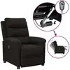 Image de Fauteuil Inclinable Électrique Noir Tissu Vidaxl