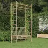 Image de Banc De Jardin Avec Pergola 116 Cm Bambou Vidaxl