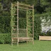 Image de vidaXL Banc de jardin avec pergola 116 cm Bambou 341742