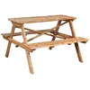 Image de Table De Pique-nique 115x115x81 Cm Bambou Vidaxl