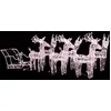Image de Décoration De Noël Rennes Et Traîneau 320 Led Acrylique Vidaxl