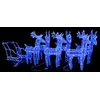 Image de vidaXL Décoration de Noël avec Rennes et Traîneau Ornement de Vacances Décoration de Vacances Ornement de Fête Jardin 320 3100425