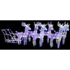 Image de vidaXL Décoration de Noël Rennes et traîneau 320 LED Acrylique 3100426
