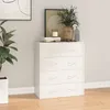 Image de Buffet Avec 4 Tiroirs 60x30,5x71 Cm Blanc Brillant Vidaxl