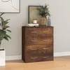 Image de Buffet Avec 4 Tiroirs 60x30,5x71 Cm Chêne Fumé Vidaxl