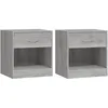 Image de Tables De Chevet 2 Pcs Avec Tiroir Sonoma Gris Vidaxl