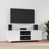 Image de 342615 vidaXL Meuble TV Blanc 120x40 5x35 cm Bois dingénierie