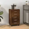 Image de vidaXL Armoire à tiroirs avec roulettes Chêne fumé Bois dingénierie 342674