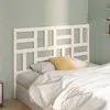 Image de Tête De Lit Blanc 126x4x104 Cm Bois Massif De Pin Vidaxl