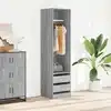 Image de Armoire Avec Tiroirs Sonoma Gris 50x50x200 Cm Bois D'ingénierie Vidaxl