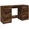 Image de Bureau Chêne Fumé 140x50x77 Cm Bois D'ingénierie Vidaxl