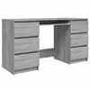 Image de Vidaxl bureau sonoma gris 140x50x77 cm bois d'ingénierie