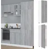 Image de Armoire Réfrigérée "lyon" Gris Sonoma 60 X 57 X 207 Cm Bois D'ingénierie Vidaxl