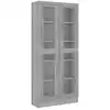 Image de Armoire À Vitrine Sonoma Gris 82,5x30,5x185cm Bois Ingénierie Vidaxl