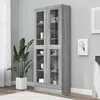 Image de vidaXL Armoire à vitrine Sonoma gris 825x305x185cm Bois ingénierie 815622