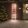 Image de Figurine Père Noël Sur Échelle Pliable Avec 552 Led 50x200 Cm Vidaxl