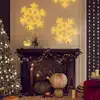 Image de Figure De Flocon De Neige De Noël Et 144led Blanc Chaud 59x59cm Vidaxl