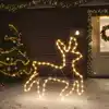 Image de Figure De Renne De Noël Avec 72 Led Blanc Chaud 57x55x4,5 Cm Vidaxl
